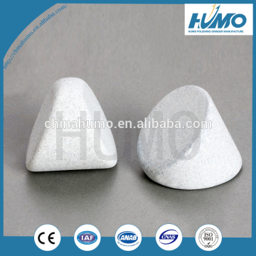 cone shape ceramic grinding deburring media aluminum polishing abrasives #80 stone for steel