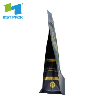 Custom printing resealable black coffee packaging bag