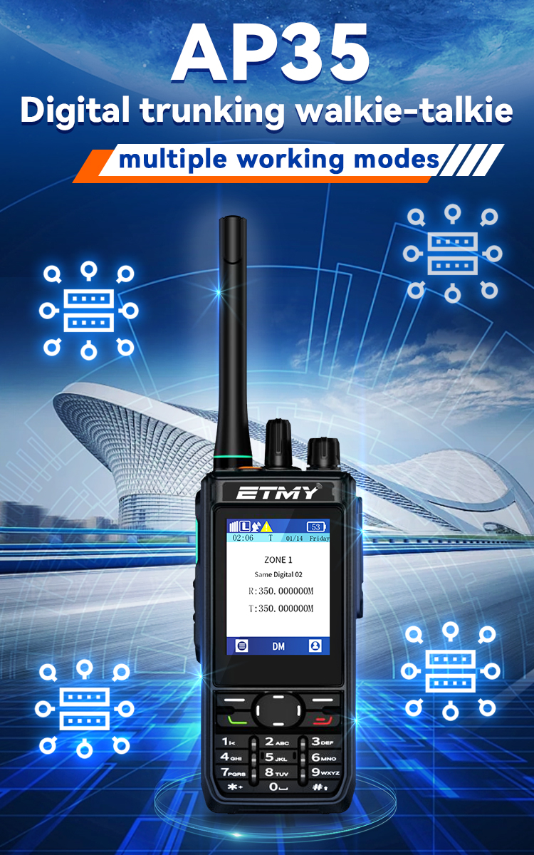 ETMY AP35 DMR Tire 3 Trunking System Explosion Proof DMR Digital Portable Radio Walkie Talkie