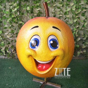 Modern cartoon fiberglass fruit statue resin pear sculpture