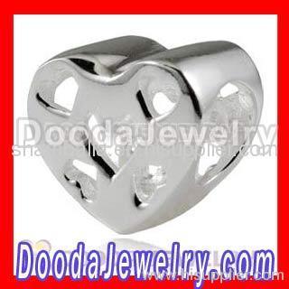 European Openwork Open Heart Charm Bead Silver?