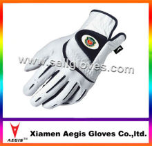 premium Cabretta leather white men's golf glove,cabretta leather gloves supplier