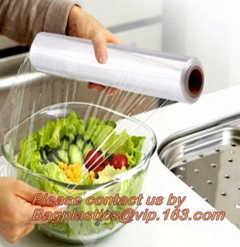 PE food plastic wrap on roll, food grade PVC shrinkwrap, pastic wrap on roll
