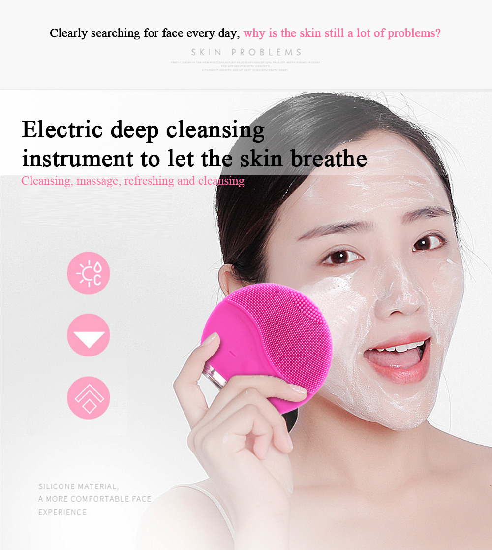 2021 Best selling soft deep cleansing IPX7 waterproof silicone facial cleansing brush