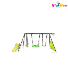 Saucer swingset with mini slide