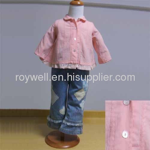 100% Cotton Long Sleeve Children Clothing Suits For Girl 