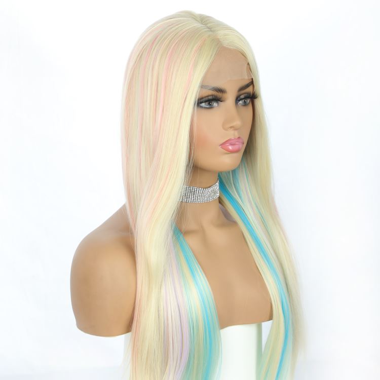 Lulutress crochet hair,mommy long melt lace macheine made wig Long straight synthetic bohemian hair mermaid frontal wigs