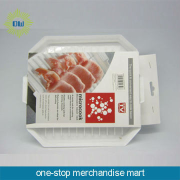 high quality plastic microwave bacon plate rack