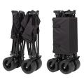 Black Collapsible Folding Outdoor Utility Steel Wagon