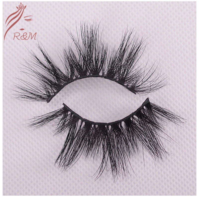 Factory Supply Mink Strip 25mm Eyelahses Long 3D Mink Eyelashes with Private Label