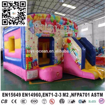 Cheap Inflatable Multifun party moonwalk Bounce House with slide