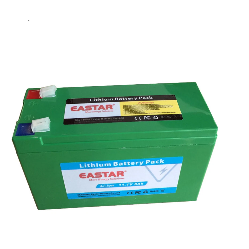 Εργοστασιακή τιμή επαναφορτιζόμενη 11.1V 8Ah Battery Lithium Pack με BMS για ηλιακό σύστημα με εγκεκριμένο ROHS/CE