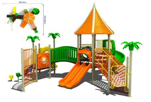 Commercial Outdoor Tree House Playground Recreation Equipments For Public Parks