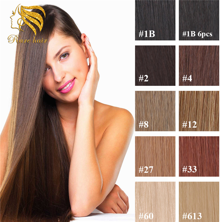 Xuchang Factory High Quality Wholesale Colored Clip In Human Hair Extension