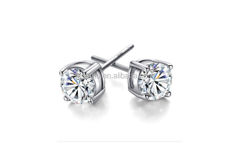 Stud Earrings for Women Wholesale Price 925 Sterling Silver Diamond Earrings 2020