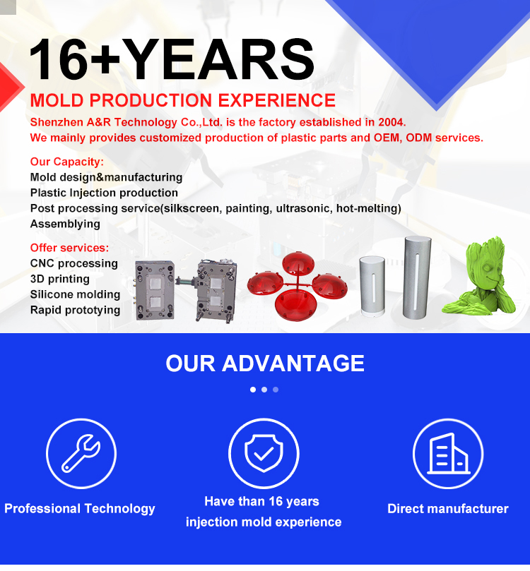 1+1 Use high-precision plastic injection molding product to inject two different parts into one mold