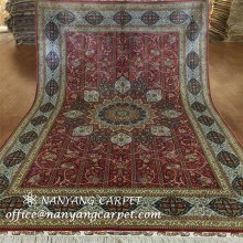6'x9' Traditional Persian Qum Silk Carpet