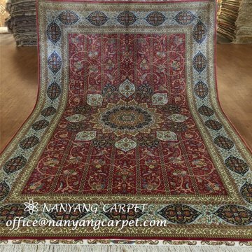 6'x9' Traditional Persian Qum Silk Carpet