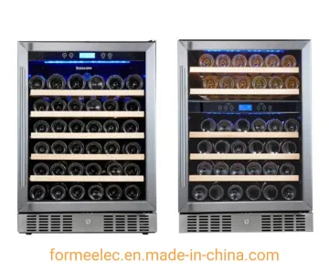 Built-in Vino Refrigerator 138L 45 Bottles Wine Cabinet Two Zone Wine Cooler Vino Red Wine Fridge
