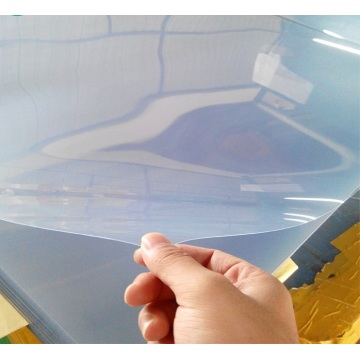 folhas de plástico de PVC rígido transparente com filme PE