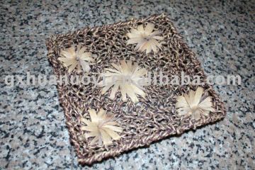 Wicker Square Planter tray