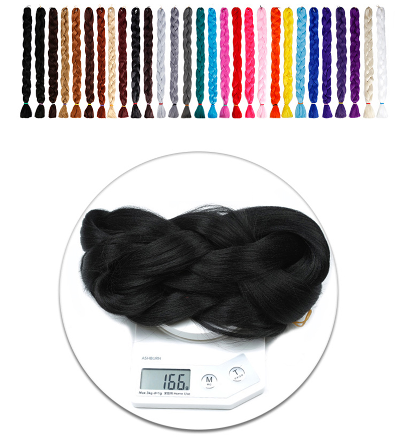 82 Inch 165g OmbreXpression Jumbo Braiding Hair Pre Stretched Wholesale Synthetic Crochet Hair Extensions For Box Twist Braids