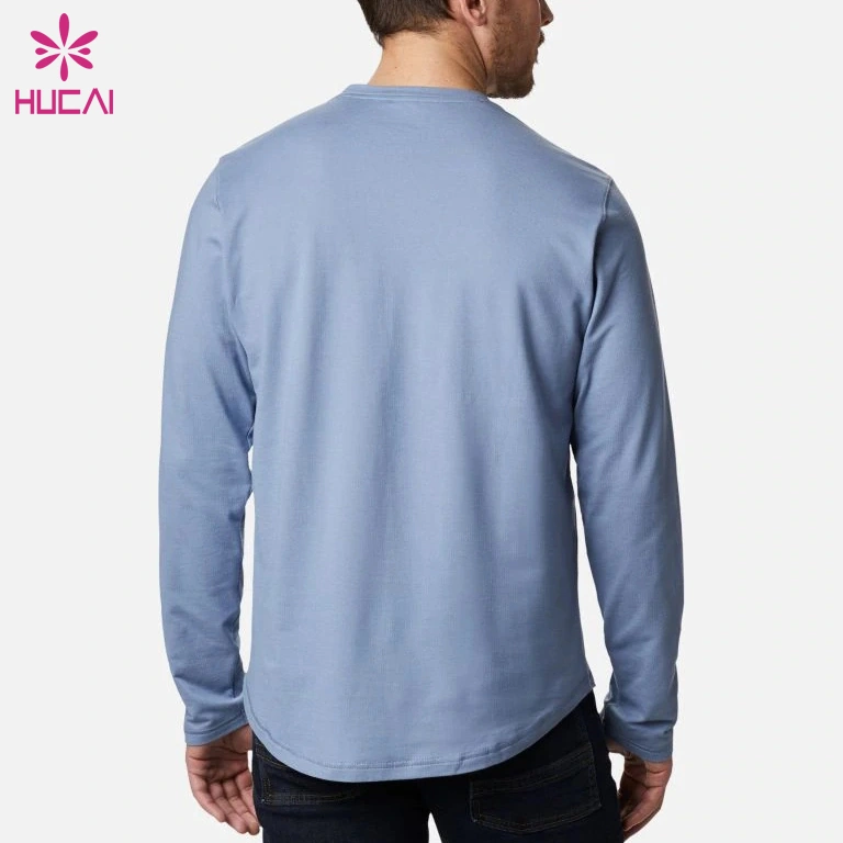 Wholesale Mens Body Fit Long Sleeve T Shirt Custom Logo