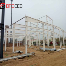 Light weight steel shade structure for workshop
