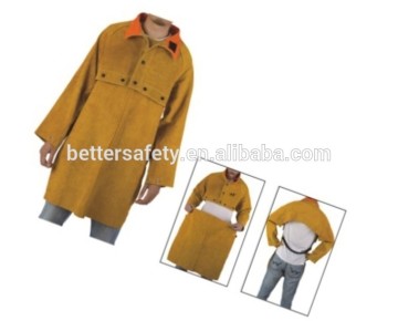 yellow Leather Welding Apron With Cape Sleeves