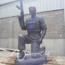 large indoor sculptures metal craft life size soldier statue