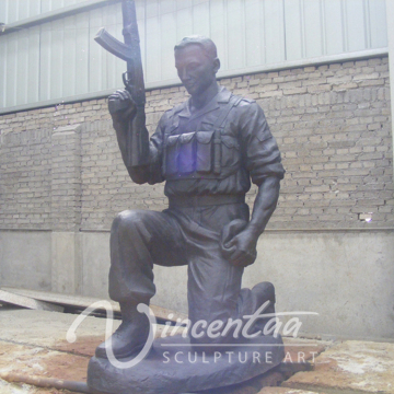 large indoor sculptures metal craft life size soldier statue