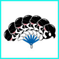 2015 Summer promotional gift cheap custom animals design 7 folding PP plastic hand fan