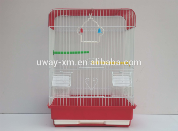 Medium red wire mesh bird cage