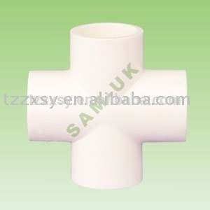 PVC Cross Joint Pipe Fittings Equal Pipe Cross