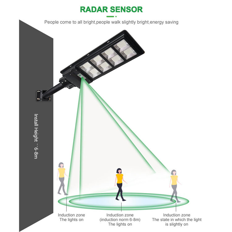 120w 180w 240w All In One Led Solar Street Light