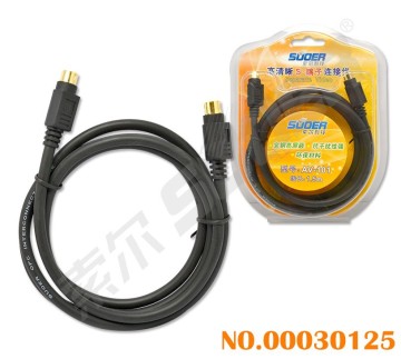 Suoer Golden Connector S-video AV Cable (AV-101-1.5m-Gold-S-video)