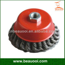 twist brass wire cup brush