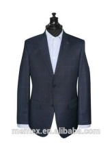 Grey hidden check wool suit