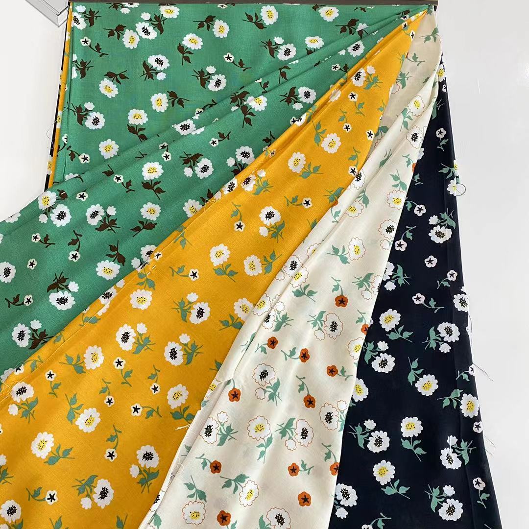 100%R 90Gsm High Quality Breathable Fabric Clothing Fabric Cotton Rayon Printed Knit Fabri