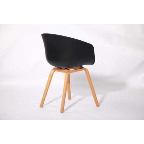 Modern wooden leg dining chair