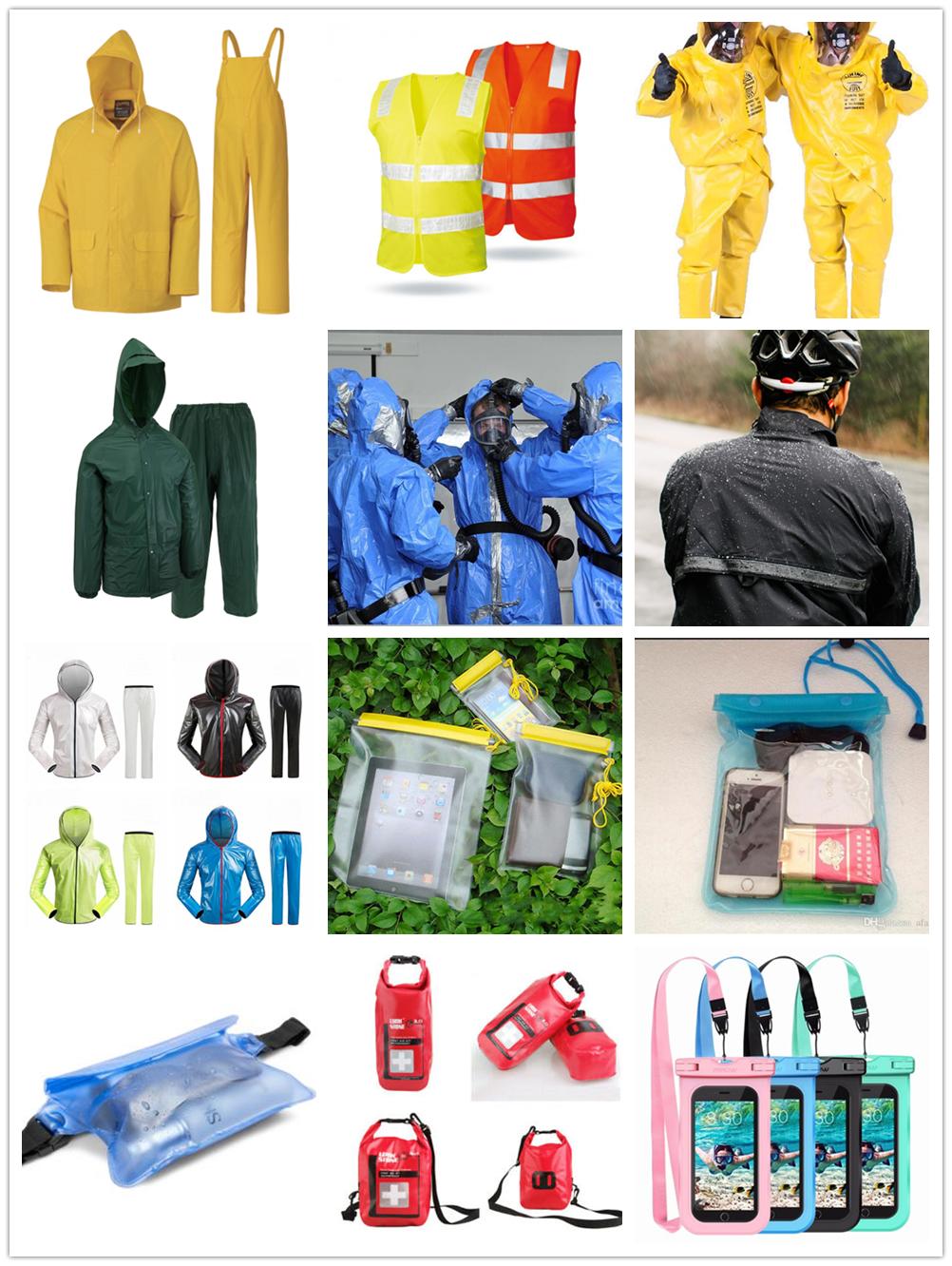 PVC rain coat and ponchos making machine
