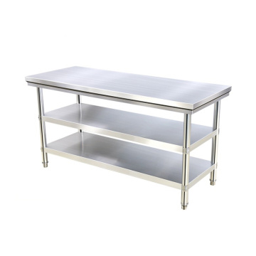 Height Flexible 304 Stainless Steel 3-layer Work Table