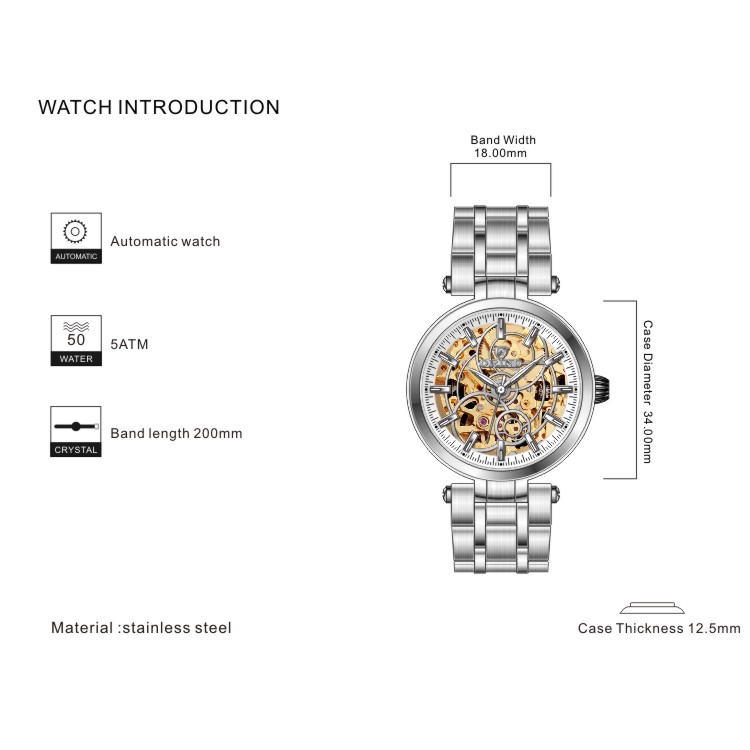Механические часы для леди mechanical watch for lady