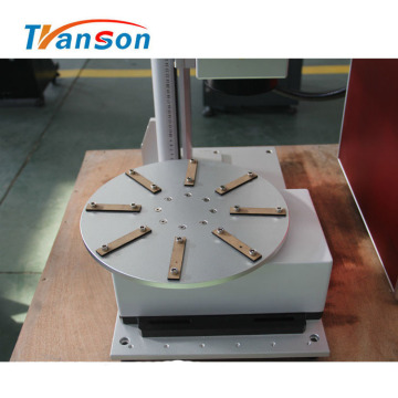 Máquina de marcação a laser de fibra com mesa de trabalho rotativa