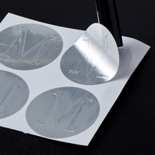 Matte silver PET electrical sticker