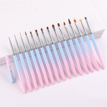 Hot Sale Rainbow Nail Art Liner Brushes Set