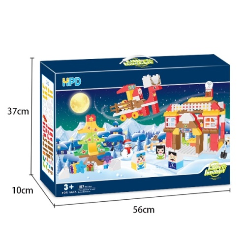 Novo edifício crianças blocos de brinquedo de presente de Natal