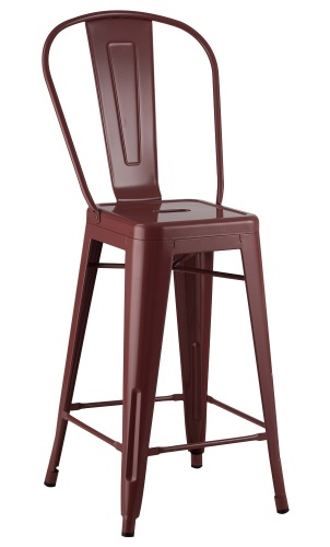 Tolix Bar Μεταλλικό σκελετό καρέκλα ψηλά πίσω