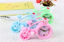 Fasion Gifts Step Movement Cheap Plastic Bike Shape Alarm Clock