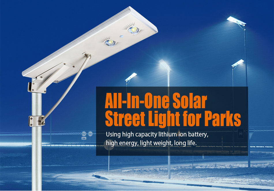 Felicity 30w all in one solar led street light with mppt solar controller waterproof outdoor solar light